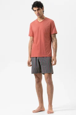 Heren Mey Pyjama's*Kort pak Serie Pure Rose Stripes