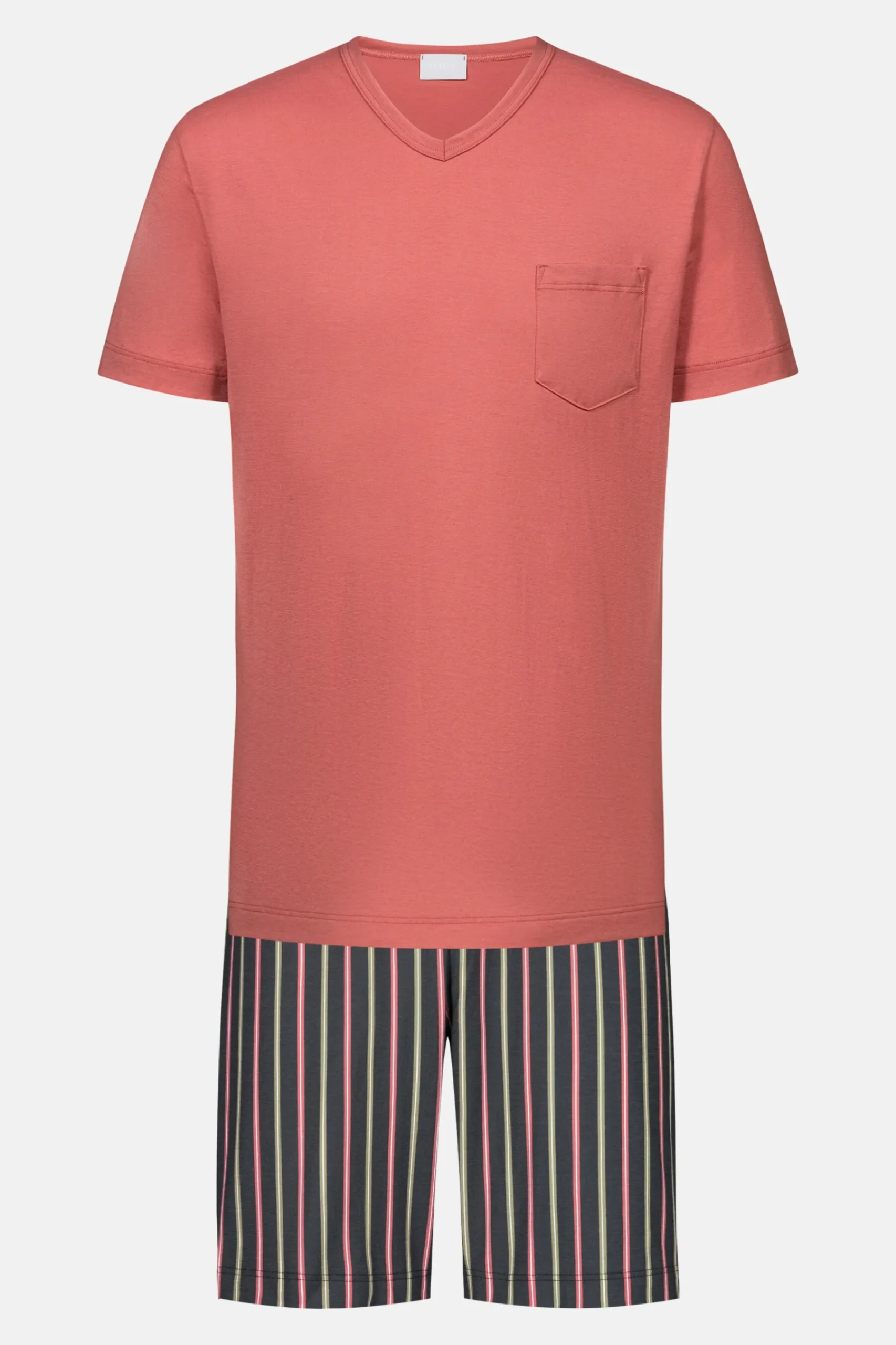 Heren Mey Pyjama's*Kort pak Serie Pure Rose Stripes