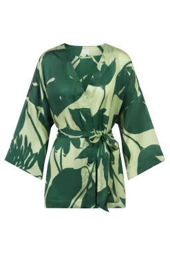 DAMES Mey Bovenstukken*Korte kimono Serie Tropical Leaves
