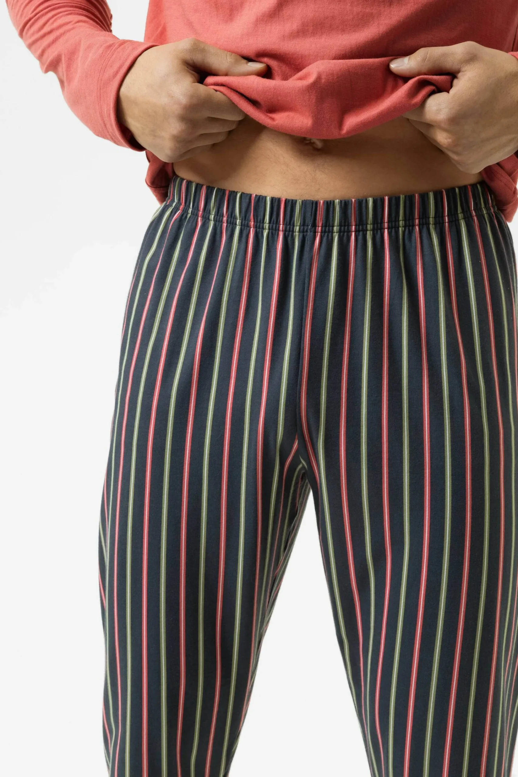 Heren Mey Pyjama's*Pak lang Serie Pure Rose Stripes