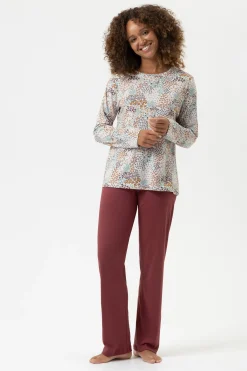 DAMES Mey Pyjama's*Pak lang Serie Flower Bed