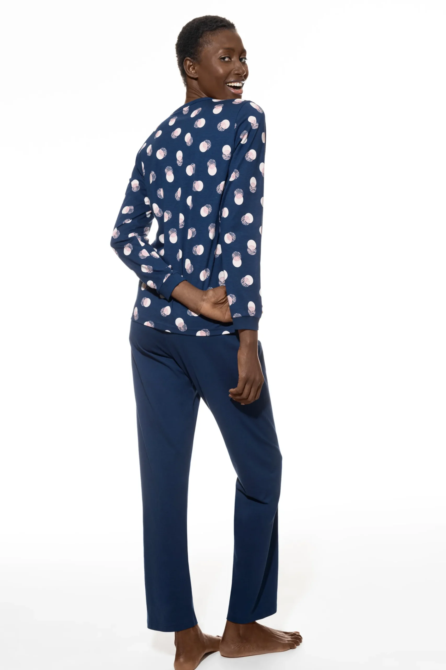 DAMES Mey Pyjama's*Pyjama Serie Scribbled Dots