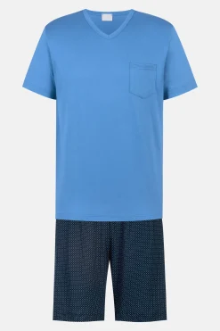 Heren Mey Pyjama's*Pyjama kort Serie Micro Blue