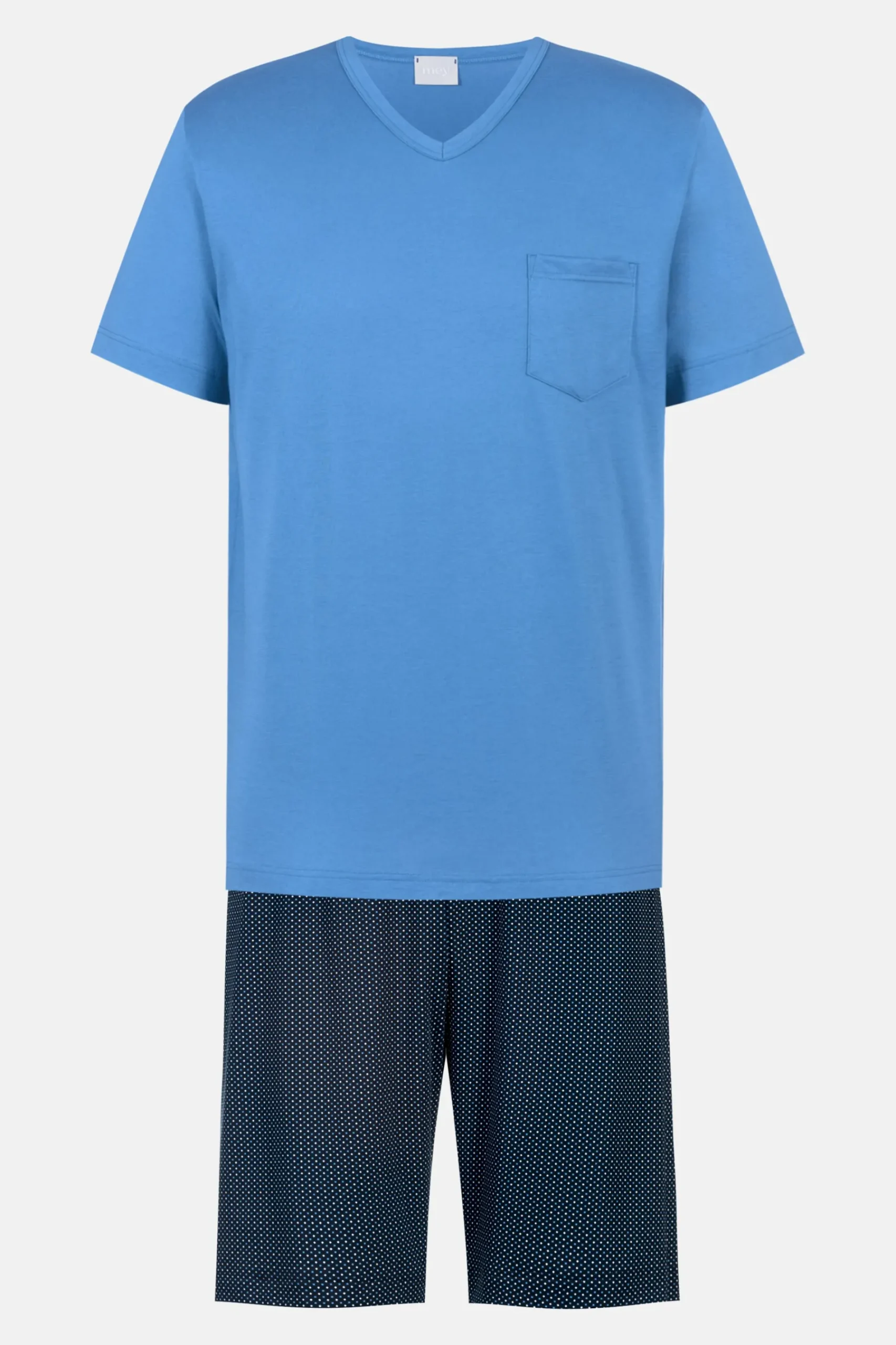 Heren Mey Pyjama's*Pyjama kort Serie Micro Blue