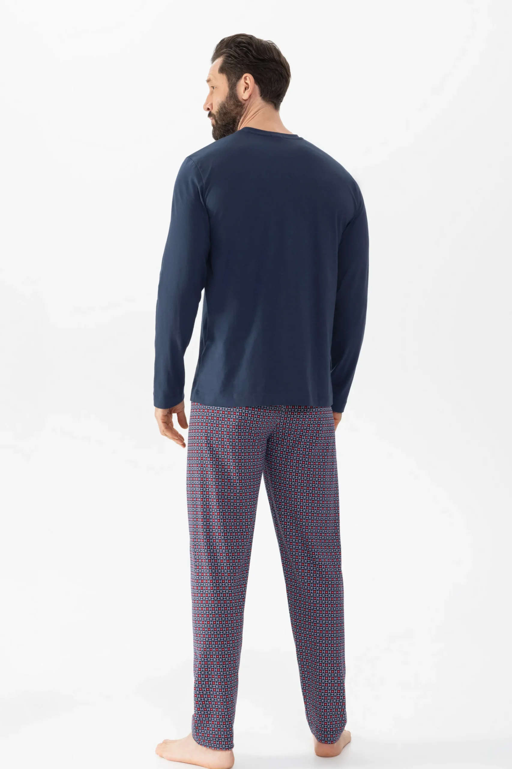 Heren Mey Pyjama's*Pyjama lang Serie Red Tile