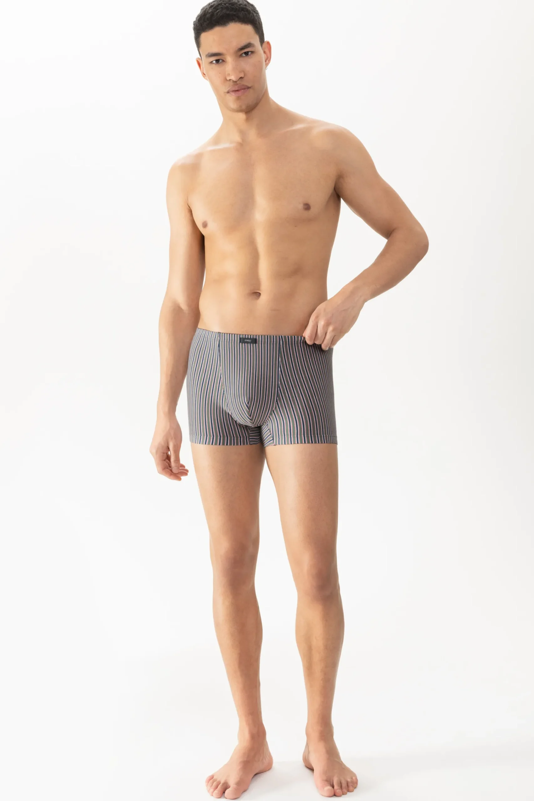 Heren Mey Shorts & Slips|Shorties*Shorty Serie Green Stripes