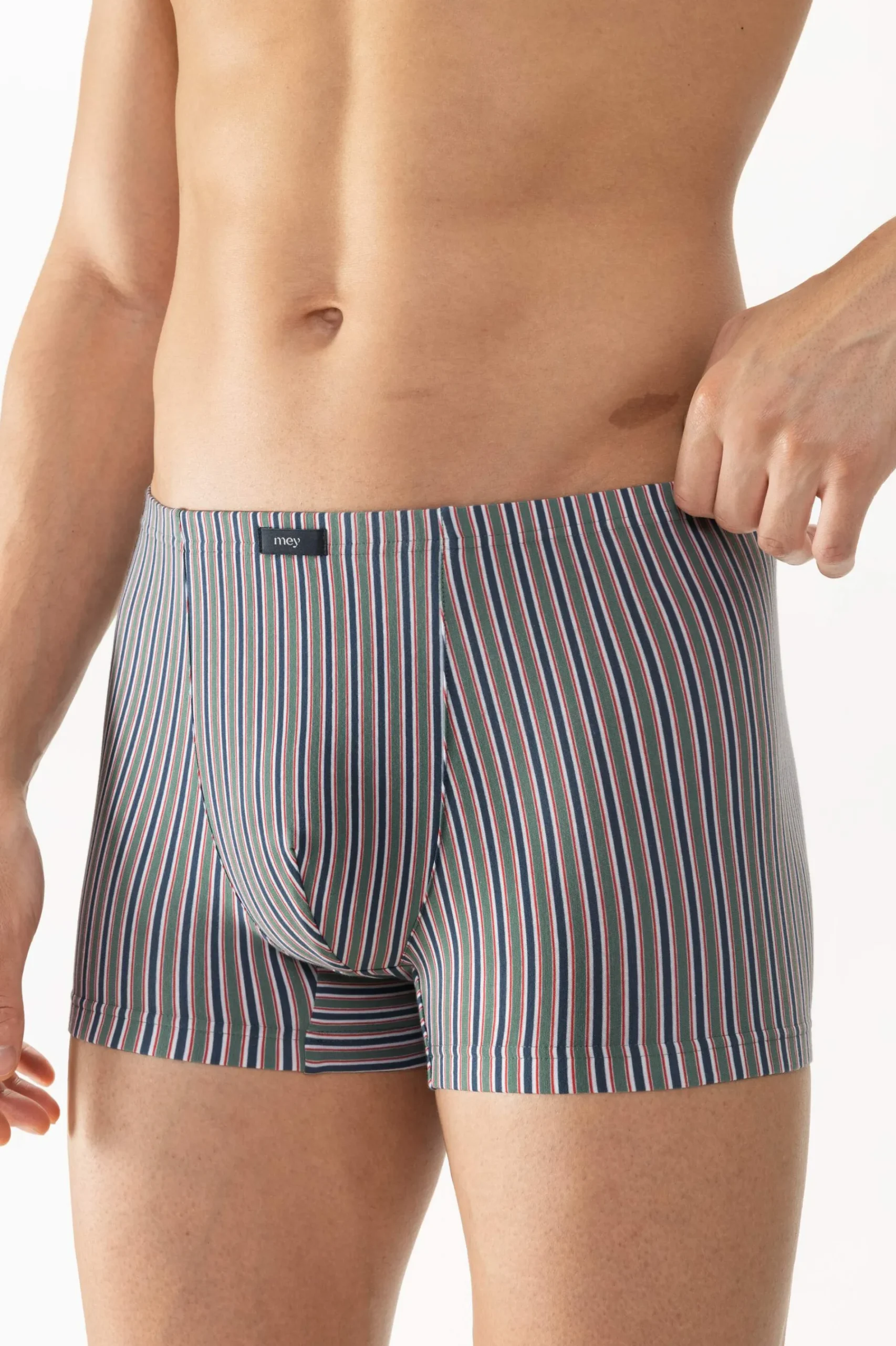 Heren Mey Shorts & Slips|Shorties*Shorty Serie Green Stripes