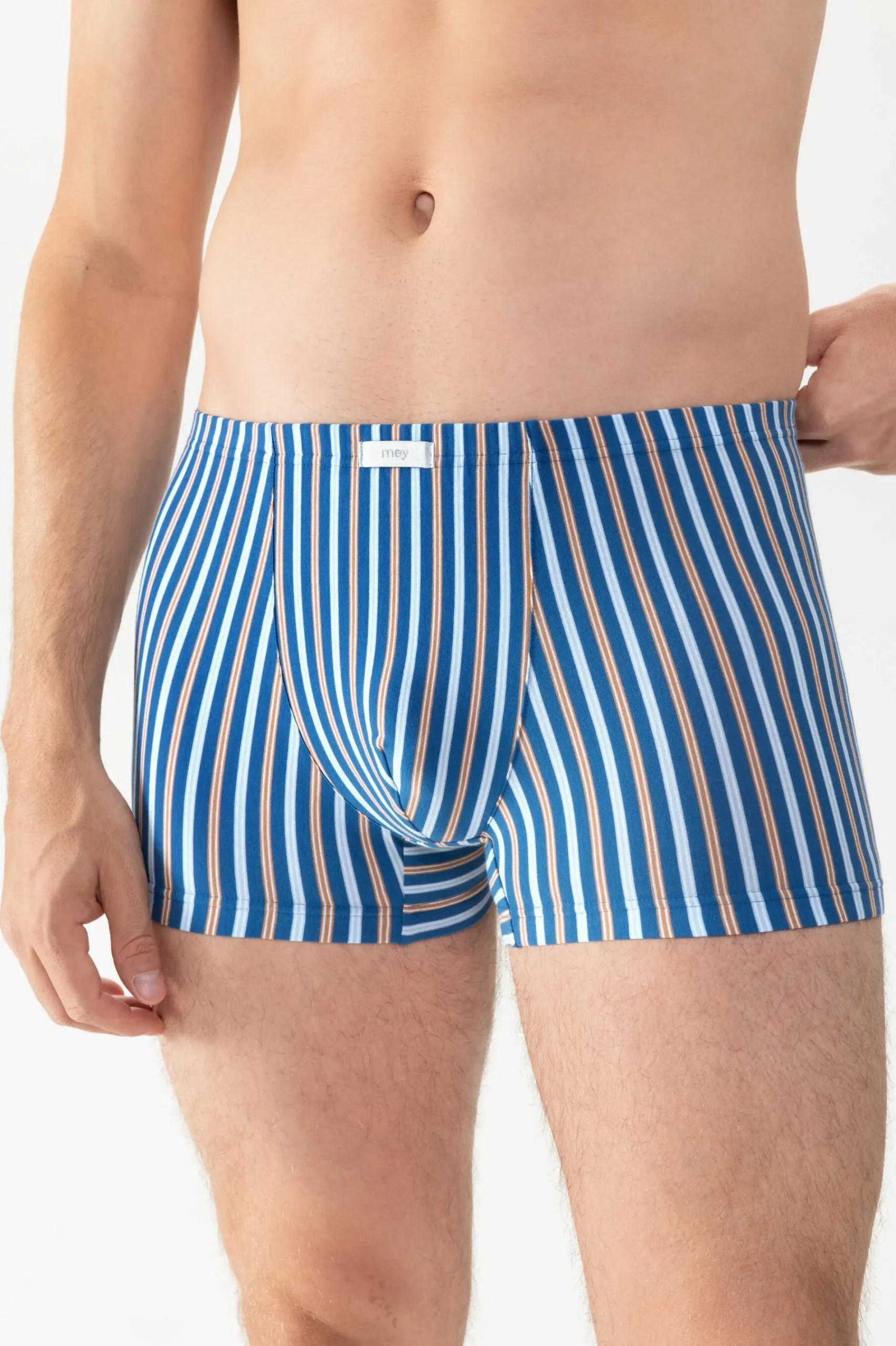 Heren Mey Shorties*Shorty Serie Bold Blue Stripes