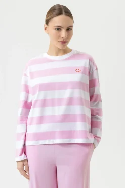 DAMES Mey Bovenstukken|Mix & Match*T-shirt lange mouw Serie Streaked Lines