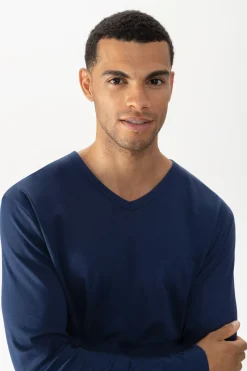 Heren Mey Bovenstukken|Mix & Match*T-shirt met lange mouwen Serie Solid Night